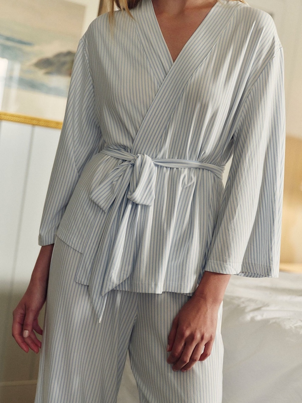 LAKE DreamModal Kimono Pajama Set (Fog, XS) Worn Once